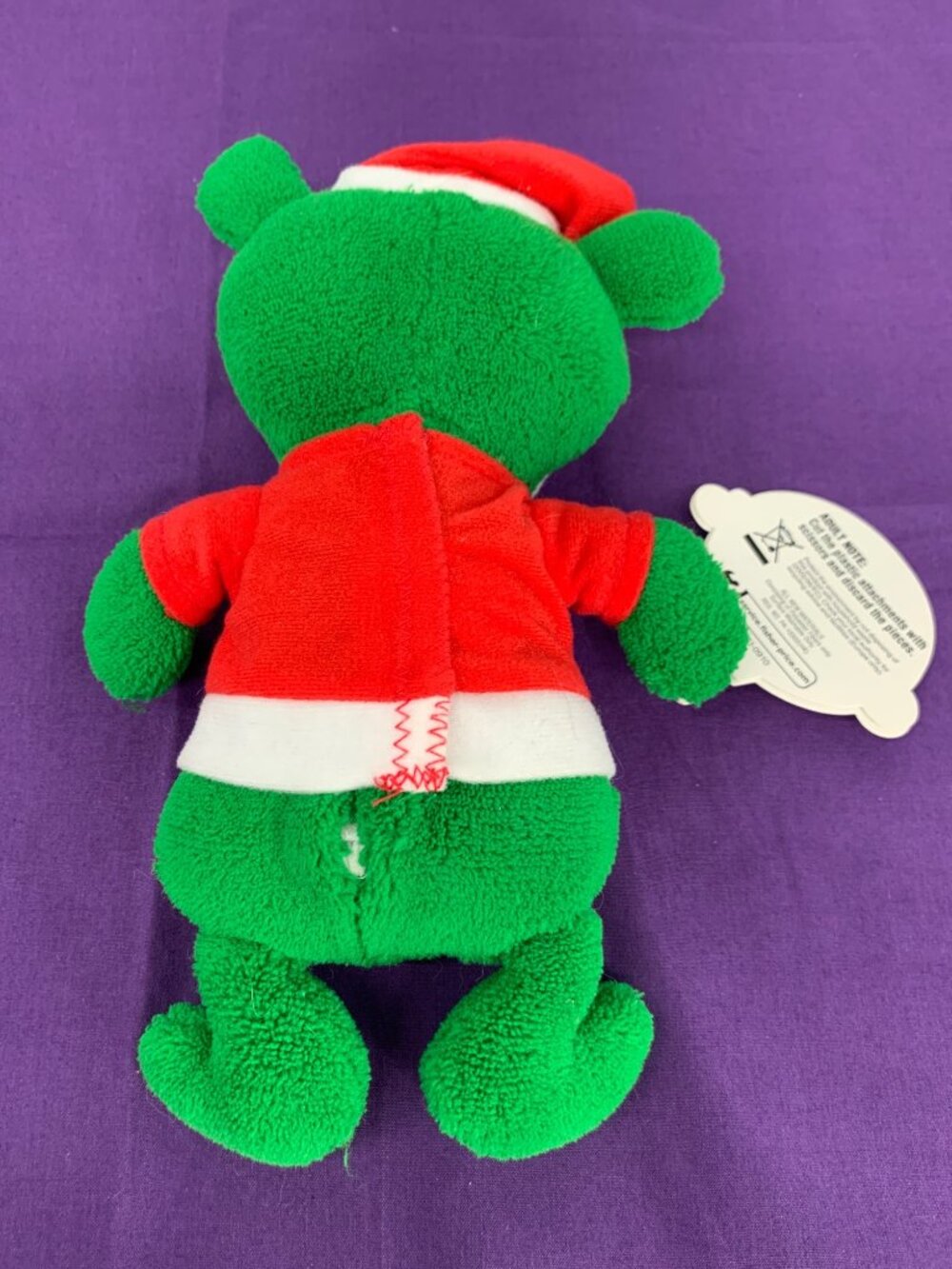 Toys R Us 2010 Mattel Sing A Ma Jigs Plush Doll Christmas Figure GREEN with Sant - Picture 3 of 10